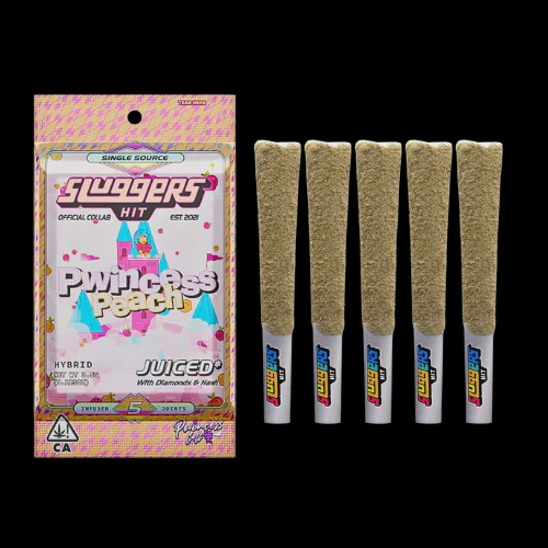 SLUGGERS HIT MINI INFUSED PREROLLS & BLUNTS / PRINCESS PEACH - HYBRID 5 pack